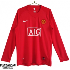 Manchester United 2007-2008 Retro Domácí Dres Dlouhý Rukáv Manchester United 2007-2008 Retro Domácí Dres Dlouhý Rukáv